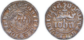 Spain Kingdom of Castile and Leon ½ Real - Juan I Silver (.931) Seville Mint 1.8g AU AB 542