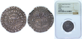 Spain Kingdom of Castile and Leon 1379 - 1390 S Real - Juan I Silver (.931) Sevilla 3.2g NGC XF 45 AB 539 Cy 1441