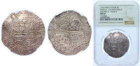 Spain Kingdom 1556 - 1598 S D 4 Reales - Felipe II Silver (.931) Seville Mint 13g NGC MS62 Top Pop Cal 391