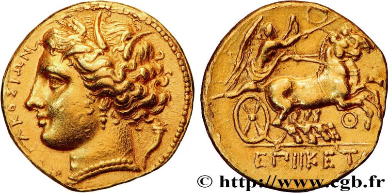 SICILY - SYRACUSE
Type : Drachme d’or, décadrachme ou 60 litrai 
Date : c. 287-2...