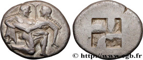 THRACE - THRACIAN ISLANDS - THASOS
Type : Statère 
Date : c. 510-480 AC. 
Mint name / Town : Thasos, Île de Thrace 
Metal : silver 
Diameter : 19  mm
...