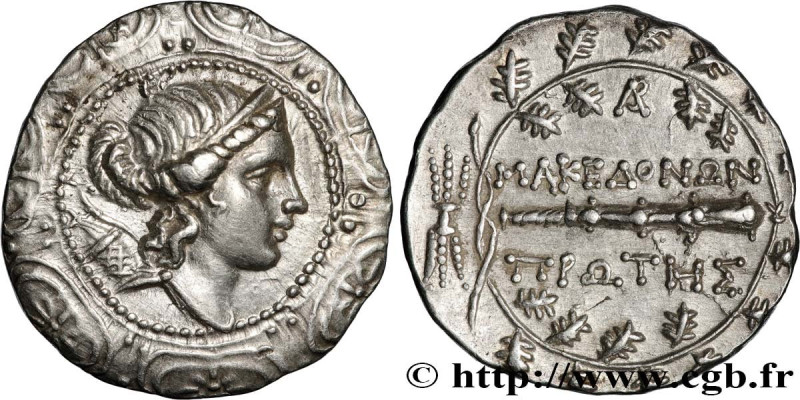 MACEDONIA - AMPHIPOLIS
Type : Tétradrachme stéphanophore 
Date : c. 150 AC. 
Min...