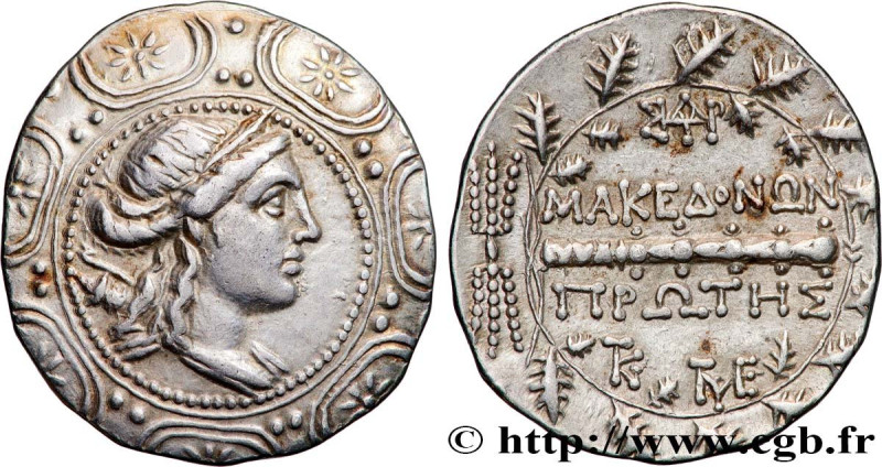 MACEDONIA - AMPHIPOLIS
Type : Tétradrachme stéphanophore 
Date : c. 150 AC. 
Min...