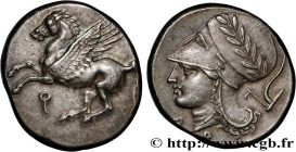 CORINTHIA - CORINTH
Type : Statère 
Date : c. 340 AC 
Mint name / Town : Corinthe, Corinthie 
Metal : silver 
Diameter : 21,5  mm
Orientation dies : 9...