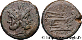 ROMAN REPUBLIC - ANONYMOUS
Type : As 
Date : après 211 AC. 
Mint name / Town : Rome 
Metal : bronze 
Diameter : 36  mm
Orientation dies : 9  h.
Weight...