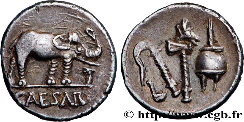 JULIUS CAESAR
Type : Denier 
Date : 49 AC. 
Mint name / Town : Gaule ou Italie 
...