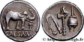 JULIUS CAESAR
Type : Denier 
Date : 49 AC. 
Mint name / Town : Gaule ou Italie 
Metal : silver 
Millesimal fineness : 950  ‰
Diameter : 17,5  mm
Orien...