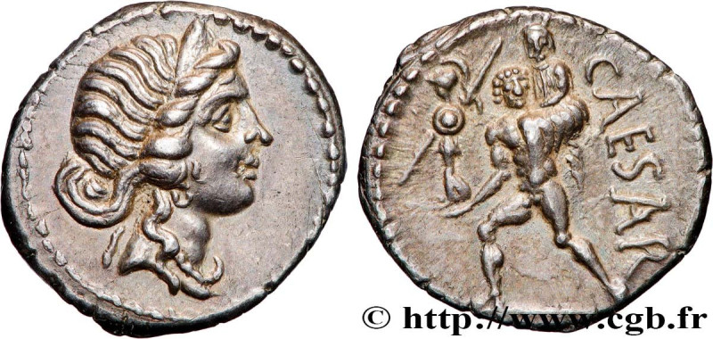 JULIUS CAESAR
Type : Denier 
Date : 47-46 AC. 
Mint name / Town : Afrique 
Metal...