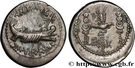 MARCUS ANTONIUS
Type : Denier 
Date : 32-31 AC. 
Mint name / Town : Patras 
Metal : silver 
Millesimal fineness : 750  ‰
Diameter : 19,5  mm
Orientati...