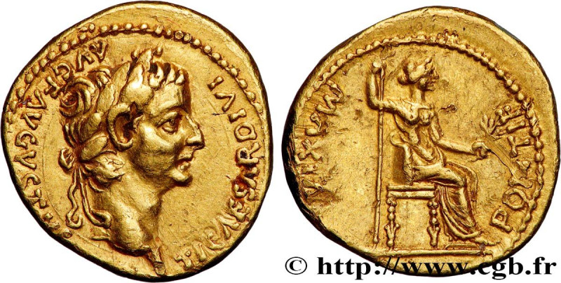 TIBERIUS
Type : Aureus 
Date : c. 27-30 
Mint name / Town : Lyon 
Metal : gold 
...