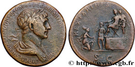 TRAJANUS
Type : Sesterce 
Date : 116 
Mint name / Town : Rome 
Metal : copper 
Diameter : 33  mm
Orientation dies : 6  h.
Weight : 23,96  g.
Rarity : ...