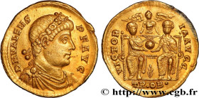 VALENS
Type : Solidus 
Date : 371-372 
Mint name / Town : Trèves 
Metal : gold 
Diameter : 21,5  mm
Orientation dies : 6  h.
Weight : 4,48  g.
Rarity ...