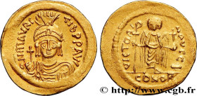 MAURICE TIBERIUS
Type : Solidus 
Date : 583-601 
Mint name / Town : Constantinople 
Metal : gold 
Millesimal fineness : 1.000  ‰
Diameter : 21  mm
Ori...