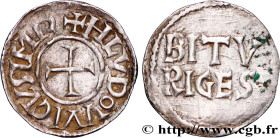 LOUIS THE PIOUS
Type : Denier 
Date : c. 819-822 
Mint name / Town : Bourges 
Metal : silver 
Diameter : 20,5  mm
Orientation dies : 5  h.
Weight : 1,...