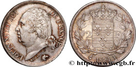 LOUIS XVIII
Type : 2 francs Louis XVIII 
Date : 1824 
Mint name / Town : Limoges 
Quantity minted : 52718 
Metal : silver 
Millesimal fineness : 900  ...