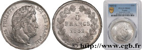 LOUIS-PHILIPPE I
Type : 5 francs IIe type Domard 
Date : 1832 
Mint name / Town : Perpignan 
Quantity minted : 715183 
Metal : silver 
Millesimal fine...