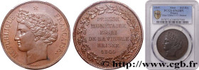 II REPUBLIC
Type : Concours de 5 francs, essai de Barre 
Date : 1848 
Mint name / Town : Paris 
Metal : bronze 
Diameter : 37  mm
Orientation dies : 6...