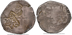Afonso VI Counterstamped 200 Reis ND (1668) AG Details (Reverse Scratched) NGC, KM63.1, LMB-85. Crowned Globe (1668) on Portugal Tostao with crowned 2...