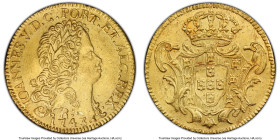 João V gold 6400 Reis (Peça) 1743-R AU Details (Gouged) PCGS, Rio de Janeiro mint, KM149, LMB-218. HID09801242017 © 2024 Heritage Auctions | All Right...
