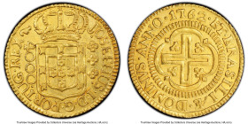 José I gold 4000 Reis 1762 XF45 PCGS, Lisbon mint, KM171.2, Mald-178.10, LMB-317. Only three examples of the type certified by PCGS. HID09801242017 © ...