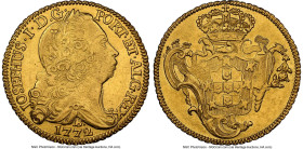 José I gold 6400 Reis (Peça) 1772-B AU58 NGC, Bahia mint, KM172.1, LMB-402. HID09801242017 © 2024 Heritage Auctions | All Rights Reserved