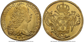 José I gold 6400 Reis (Peça) 1772-R MS61 NGC, Rio de Janeiro mint, KM172.2, LMB-440. Only 18 examples found on the NGC census; the four examples in th...