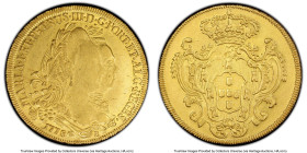 Maria I & Pedro III gold 6400 Reis (Peça) 1778-B AU53 PCGS, Bahia mint, KM199.1, LMB-483. With ET variety. HID09801242017 © 2024 Heritage Auctions | A...