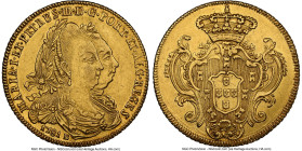 Maria I & Pedro III gold 6400 Reis (Peça) 1781-B AU55 NGC, Bahia mint, KM199.1, LMB-486. HID09801242017 © 2024 Heritage Auctions | All Rights Reserved...