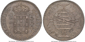 Maria I 640 Reis 1795-R AU53 NGC, Rio de Janeiro mint, KM222.2, LMB-382. The single-finest representative of this very challenging date, well struck a...