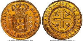 Maria I gold 2000 Reis 1787-(L) MS61 NGC, Lisbon mint, KM224, LMB-493. Mintage: 1,500. A flashy example of an elusive type; only 13 pieces currently o...