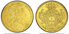 Maria I gold 6400 Reis (Peça) 1791-B AU Details (Scratch) PCGS, Bahia mint, KM226.2, LMB-509. HID09801242017 © 2024 Heritage Auctions | All Rights Res...