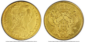 Maria I gold 6400 Reis (Peça) 1799-B AU55 PCGS, Bahia mint, KM226.1, LMB-517. Second type, lifted veil. HID09801242017 © 2024 Heritage Auctions | All ...