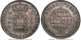 João Prince Regent 960 Reis 1816-B UNC Details (Cleaned) NGC, Bahia mint, KM307.1, LMB-401a. Struck on Spanish 8 Reales. HID09801242017 © 2024 Heritag...