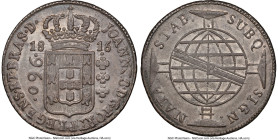João Prince Regent 960 Reis 1816-B AU55 NGC, Bahia mint, KM307.1, LMB-401a. Overstruck on a Mexican (Mo-JJ) 8 Reales host. HID09801242017 © 2024 Herit...