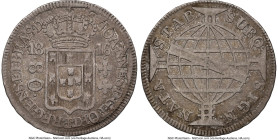 João Prince Regent 80 Reis 1816-R XF45 NGC, Rio de Janeiro mint, KM305, LMB-404. Mintage: 8,682. The smallest silver fraction from the 960 Reis system...