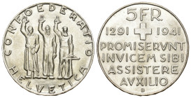 SCHWEIZ. EIDGENOSSENSCHAFT. 5 Franken 1941 Rütli Schwur Silber 15g selten FDC Dieses Los unterliegt bei Auslieferung in der Schweiz der Margenbesteuer...