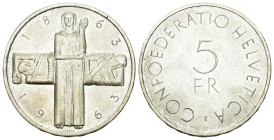 SCHWEIZ. EIDGENOSSENSCHAFT. 5 Franken 1963 Rotes Kreuz Silber 15g FDC Dieses Los unterliegt bei Auslieferung in der Schweiz der Margenbesteuerung gemä...