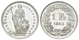 SCHWEIZ. EIDGENOSSENSCHAFT. 1 Franken 1946 B, Bern. 5.00 g. Divo 402. HMZ 2-1204 unzirkuliert Dieses Los unterliegt bei Auslieferung in der Schweiz de...