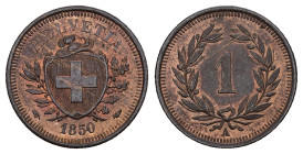SCHWEIZ. EIDGENOSSENSCHAFT 1 Rappen 1850. Divo 11. HMZ 2-1215a. Selten in dieser Erhaltung bis unzirkuliert Dieses Los unterliegt bei Auslieferung in ...