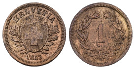 SCHWEIZ. EIDGENOSSENSCHAFT 1 Rappen 1853 breites Kreuz. Divo 11. HMZ 2-1215. Selten in dieser Erhaltung vorzüglich Dieses Los unterliegt bei Ausliefer...
