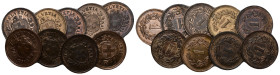 SCHWEIZ. EIDGENOSSENSCHAFT 1 Rappen 1929+1930 & 1932-1940 Divo 11. HMZ 2-1215. 9 Stk alle FDC Dieses Los unterliegt bei Auslieferung in der Schweiz de...