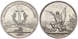 SCHÜTZENMEDAILLEN St. Gallen. 5 Franken 1874. St. Gallen. Eidgenössisches Schützenfest. 24.92 g. Richter (Schützenmedaillen) 1156a. Vorzüglich + Diese...