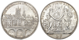 SCHÜTZENMEDAILLEN Waadt/Vaud. 5 Franken 1876. Lausanne. Tir fédéral. 25.04 g. Richter (Schützenmedaillen) 1560a. Dieses Los unterliegt bei Auslieferun...