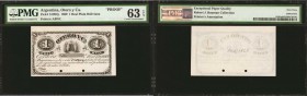 ARGENTINA. Otero y Ca. 1/2, 1, 2, & 4 Reales, 1872. P-S1996 to S1999. PMG Mixed Grades.

(COR-18s-21s) 4 pieces in lot. This was the first private b...