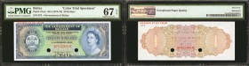 BELIZE. Government of Belize. 1 to 20 Dollars, ND (1974-76). P-33cts to 37cts. Color Trial Specimens. PMG Superb Gem Uncirculated 67 EPQ to 68 EPQ.
...