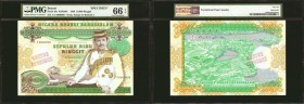 BRUNEI. Negara Brunei Darussalam. 10,000 Ringgit, 1989. P-20s. Specimen. PMG Gem Uncirculated 66 EPQ.

Specimen overprints and serial numbers. A mag...