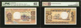 CAMEROON. Banque des Etats de l'Afrique Centrale. 5000 Francs, ND (1974). P-17b. PMG Gem Uncirculated 65 EPQ.

A sought after high denomination with...