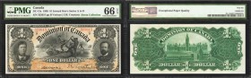 CANADA. Dominion of Canada. 1 Dollar, 1898. DC-13a. PMG Gem Uncirculated 66 EPQ.

Series A-D. Unbeaten condition. An outstanding offering of this ve...