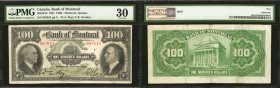 CANADA. Bank of Montreal. 100 Dollars, 1931. CH-505-58-10. PMG Very Fine 30.

A Bank of Montreal 100 Dollar note in Very Fine condition. Bright red ...