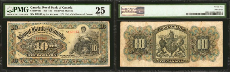 CANADA. Royal Bank of Canada. 10 Dollars, 1909. CAD630100410. PMG Very Fine 25....
